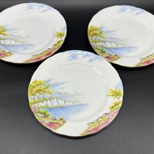 Paragon Cliffs of Dover 7" Dessert Plates(Set of 3) Bone China England